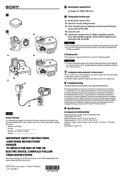 Sony ILCE-3000K Operating Instructions - AC Adaptor AC-UB10C/UB10D