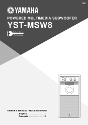 Yamaha YST-MSW8 Owner's Manual