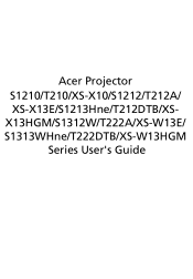 Acer XS-X13E User Manual
