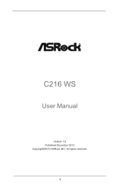 ASRock C216 WS User Manual
