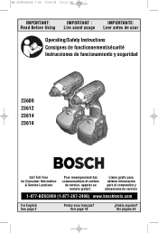 Bosch 23618 Operating Instructions
