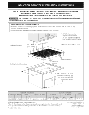 Electrolux E36IC75FSS Installation Instructions