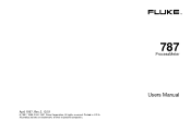 Fluke 787 FE 787 Users Manual