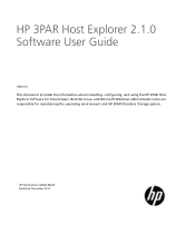 HP 3PAR StoreServ 7400 2-node HP 3PAR Host Explorer 2.1.0 User Guide (QR482-96029, December 2012)