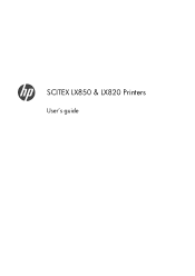HP Scitex LX820 HP Scitex LX850 & LX820 Printers: User's Guide - English