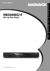 Magnavox NB500MG1F User manual,  English (US)