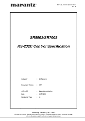 Marantz SR8002 SR7002_Rear Panel Drawing