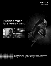 Sony MDR7502 Brochure (MDR-7500 Series Headphones)