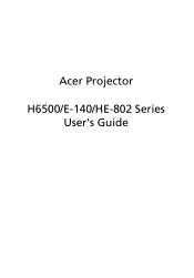 Acer H6500 User Manual