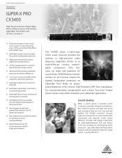 Behringer CX3400 Product Information Document