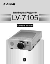 Canon LV-7105 Owners Manual