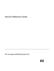 HP Dx2250 HP Compaq dx2250 Business PC, Service Reference Guide, 1st Edition