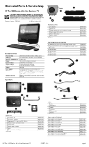HP Pro 1005 PC HP Pro 1005 All-in-One Business PC - Illustrated Parts & Service Map