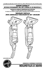 Hoover UH70817 Product Manual