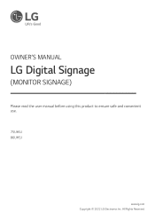 LG 86UH5J-H Owners Manual