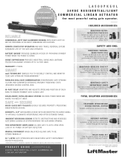 LiftMaster LA500UL LA500PKGU Product Guide