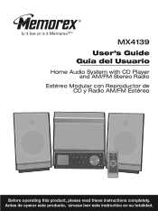 Memorex MX4139 Manual