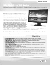NEC EA243WM-BK EA Series Specification Brochure