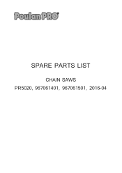 Poulan PR5020 Parts List