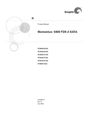 Seagate ST9500327AS Momentus 5400 FDE.4 SATA Product Manual