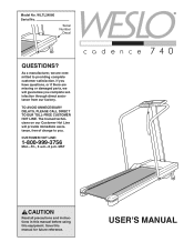 Weslo Cadence 740 Treadmill English Manual