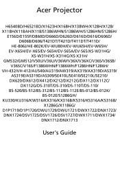 Acer X138WH User Manual