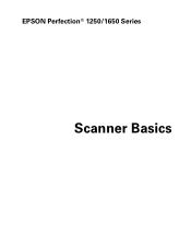 Epson 1250 Scanner Basics