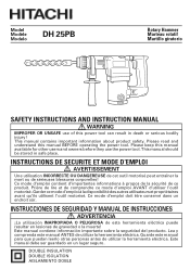 Hitachi DH25PB Instruction Manual