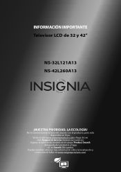 Insignia NS-32L121A13 Important Information (Spanish)