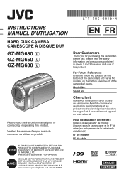 JVC GZ-MG630S Instructions