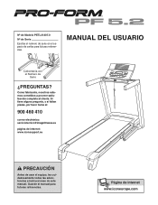 ProForm 5.2 Treadmill Spanish Manual