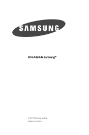 Samsung SPH-A420 User Manual (user Manual) (ver.f3.2) (Spanish)
