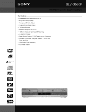 Sony SLV-D560P Marketing Specifications