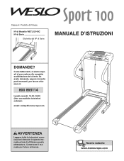 Weslo Sport 100 Italian Manual