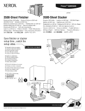 Xerox 5550N Instruction Sheet - 3500-Sheet Finisher/Stacker