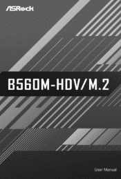 ASRock B560M-HDV/M.2 User Manual