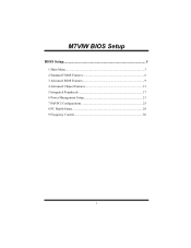 Biostar M7VIW M7VIW BIOS setup guide