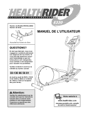 HealthRider E330 Elliptical French Manual