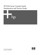 HP 0x2x16 KVM Server Console Switch Maintenance and Service Guide