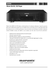 Marantz SA8003 SA8003 Spec Shee