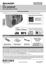 Sharp CD-DH950P CD-DH950P Operation Manual