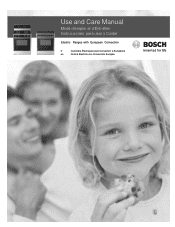Bosch HEI7032U Use & Care Manual