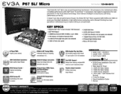 EVGA P67 SLI Micro PDF Spec Sheet
