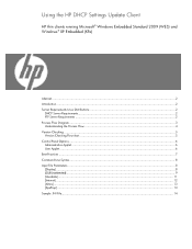 HP T5730w Using the HP DHCP Settings Update Client