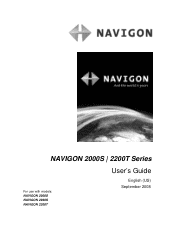 Navigon 10000320 2000S User Guide