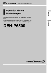 Pioneer DEH-P6500 Owner's Manual