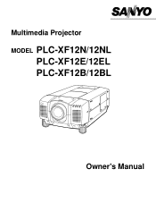Sanyo PLC-XF12N Owners Manual
