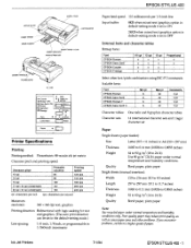 Epson Stylus 400 Product Information Guide