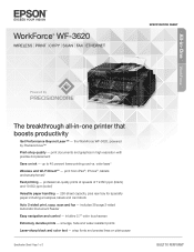 Epson WorkForce WF-3620 Product Specifications