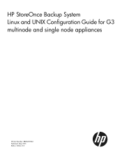 HP StoreOnce D2D2502i HP StoreOnce Backup System Linux and UNIX Configuration guide (BB852-90943, July 2013)